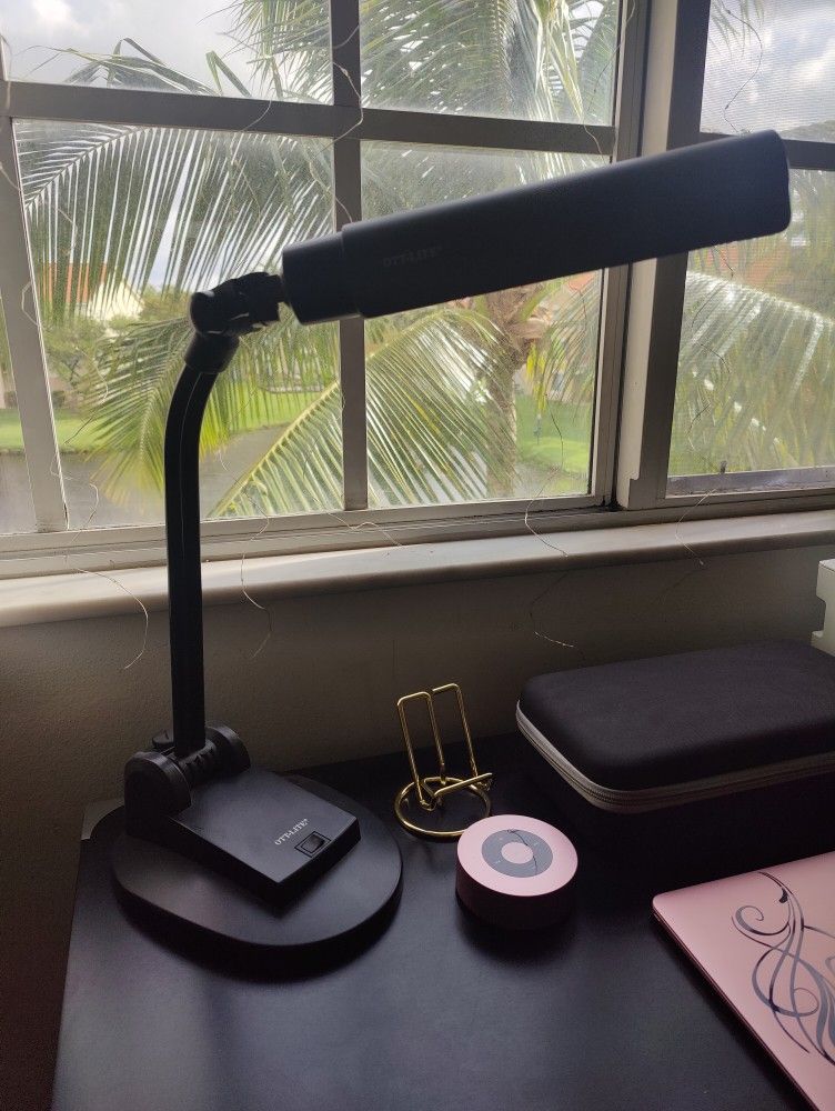 OttLite Black Executive Desk Lamp Office, Work, Study