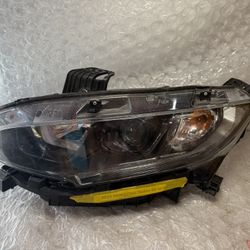 2019-2020-2021 Honda Civic Left Driver Headlight Halogen w/ LED LH OEM