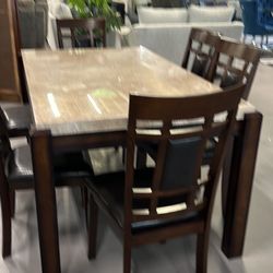 Real Marble Top 6 Chairs