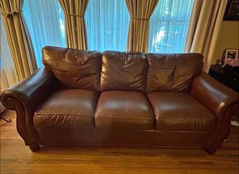 Nice brown leather sofa