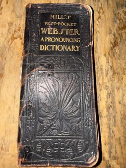 Antique 1899 Hill’s Vest-Pocket Webster Dictionary 