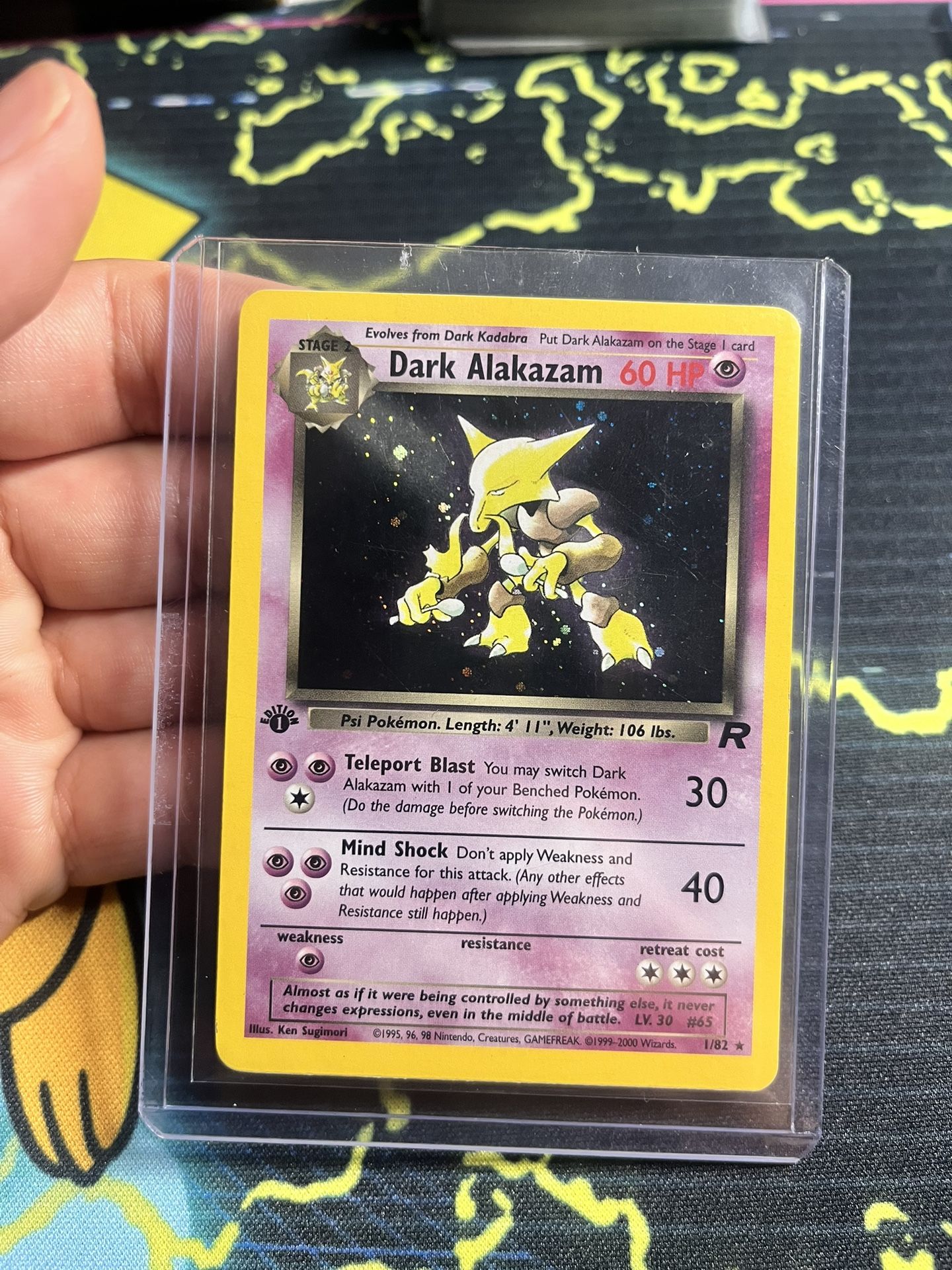 Dark Alakazam First Edition Pokemon Card
