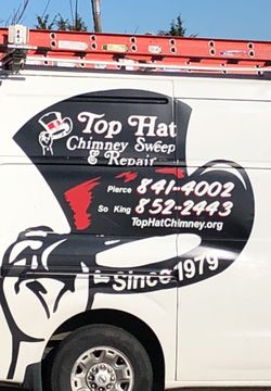 Top hat chimney sweep and repair