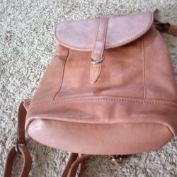 Leather Backpack Purse 