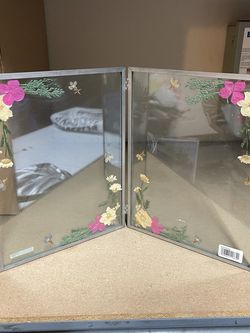 Glass Photo Frame With Pressed Dried Flowers