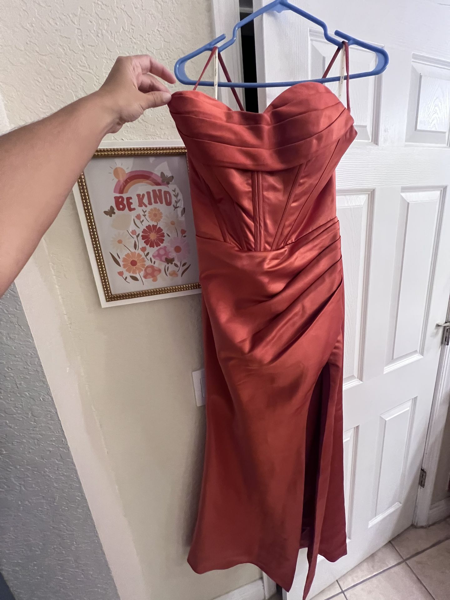 Mermaid Corset Slit Thigh Dress