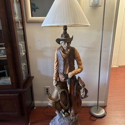 Antique Cowboy Lamp 