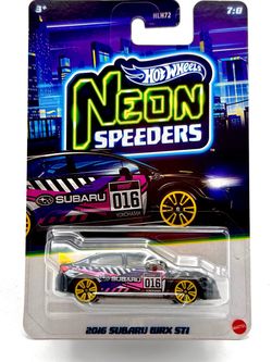 Hot Wheels 1:64 Scale Diecast Model - 2016 Subaru WRX STi (Neon Speeders)