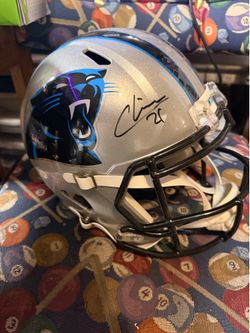 Riddell Carolina Panthers Autographed  Jeremy Chinn Full-Size Replica Helmet