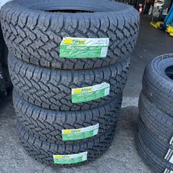 265/70/17 TBB ALL TERRAIN 4 NEW TIRES 4 LLANTAS NUEVAS