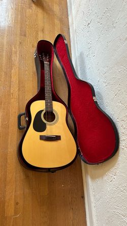 Lefty Hohner Acoustic Guitar with Hard Case