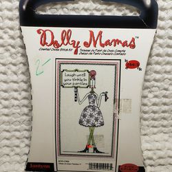 Dolly Mamas counted cross-stitch kit #0190456 laugh until you tinkle in your panties 6" X 10" . New condition and smoke free home. 
