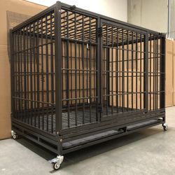 🔵Brand New XL Size dog kennel cage for large breed 🐕 all brand new in box flat any car can pick up easily👍🏻 48” wide 36” tall 30” deep