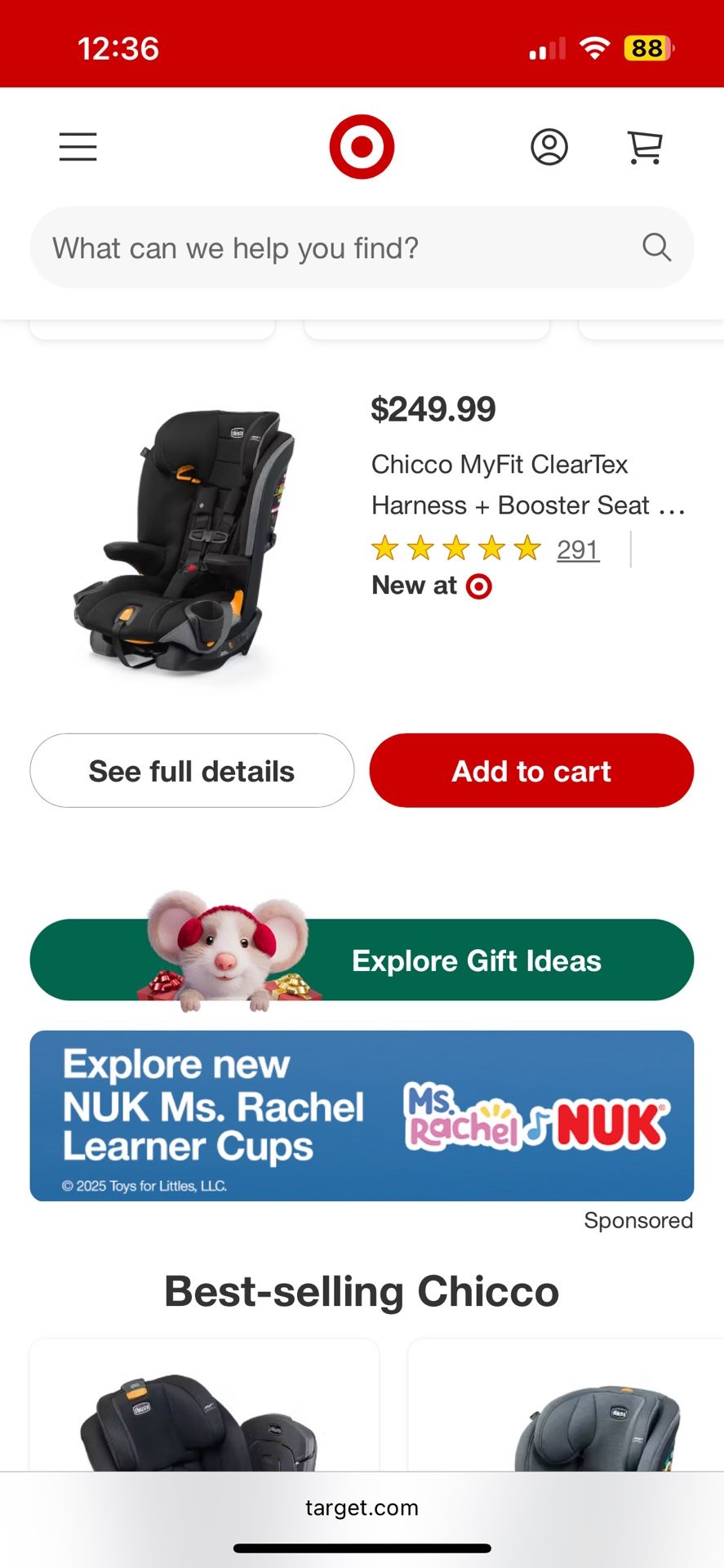 Chicco My Fit Car Seat And Booster