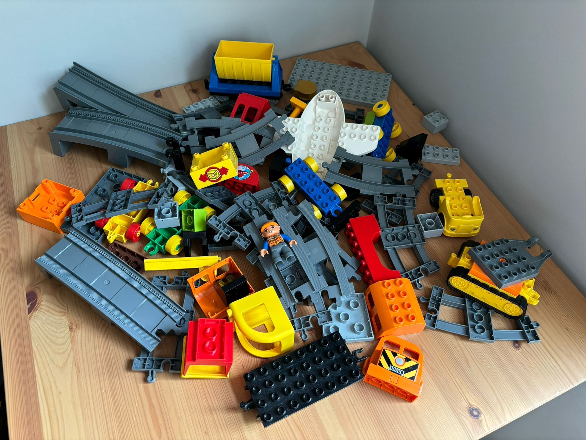 Lego Duplo Large Lot Train Tracks Vehicles Bricks Etc 