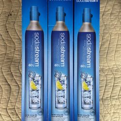 Soda Stream 60l Cylinder Lot Of 3
