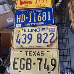 Vintage License Plates 