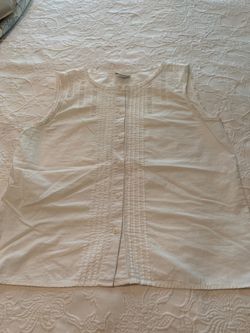 White cotton top petite small