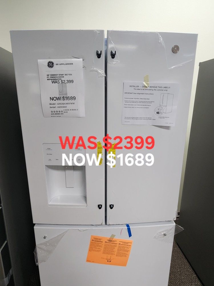 GE ENERGY STAR 25.7 CU. FT. FRENCH DOOR REFRIGERATOR 