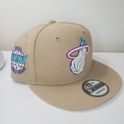 New Era Miami Heat Camel 9FIFTY Snapback Hat
