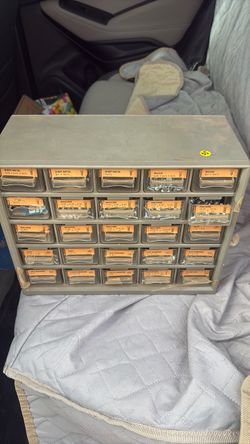 Metal Parts Organizer Cabinet with Hardware