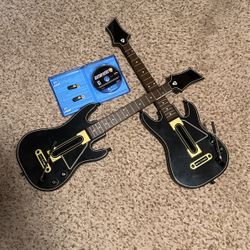 PS4 Guitar Hero Live Disc W/ 2 Guitars And Dongles