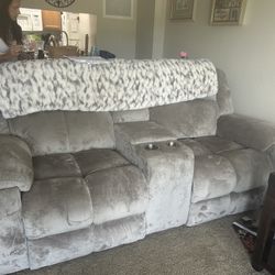 love seat recliner and one couch recliner 