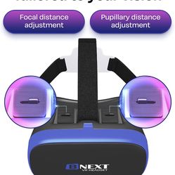 VR Headset Compatible with iPhone & Android Phone - Universal Virtual Reality Goggles - Play Your Best Mobile Games 360 Movies with Soft & Comfortable