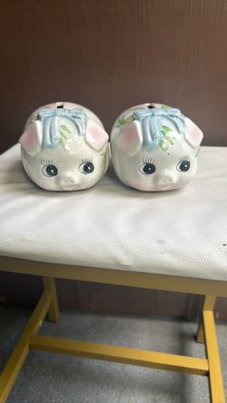 Ceramic Pig Piggy Bank Set of 2