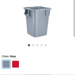 Uline Square Brute 40 Gallon Trash Can with Square Brute Dolly