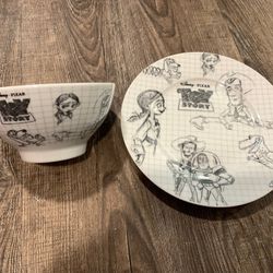 Toy Story Small Plate And Bowl Set
