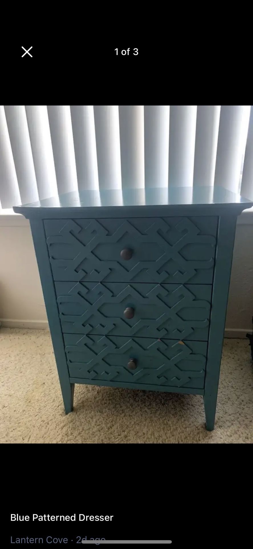 Blue Teal Dresser