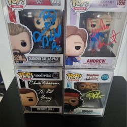Autograph Actors or Wrestler FUNKO POPS For Sale BRAND NEW AND CERTIFIED 