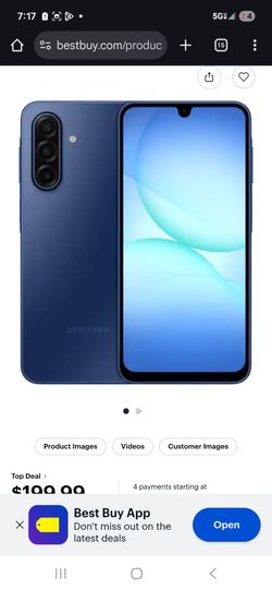 Open box galaxy a17 samsung without the box one month old