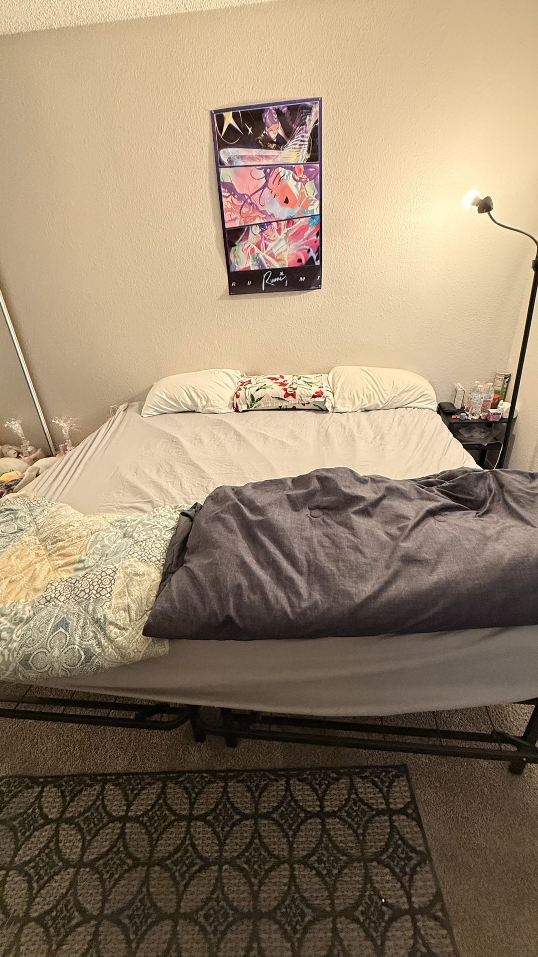 King Size Metal Folding Bed With Matress