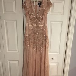 Adrianna Papell Rose Gold Dress