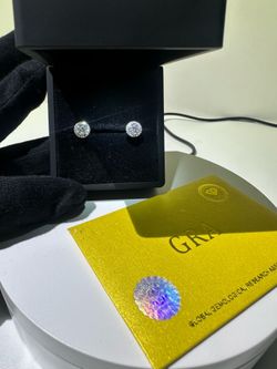 Moissanite Diamond Round Pave Earrings 5.5mm