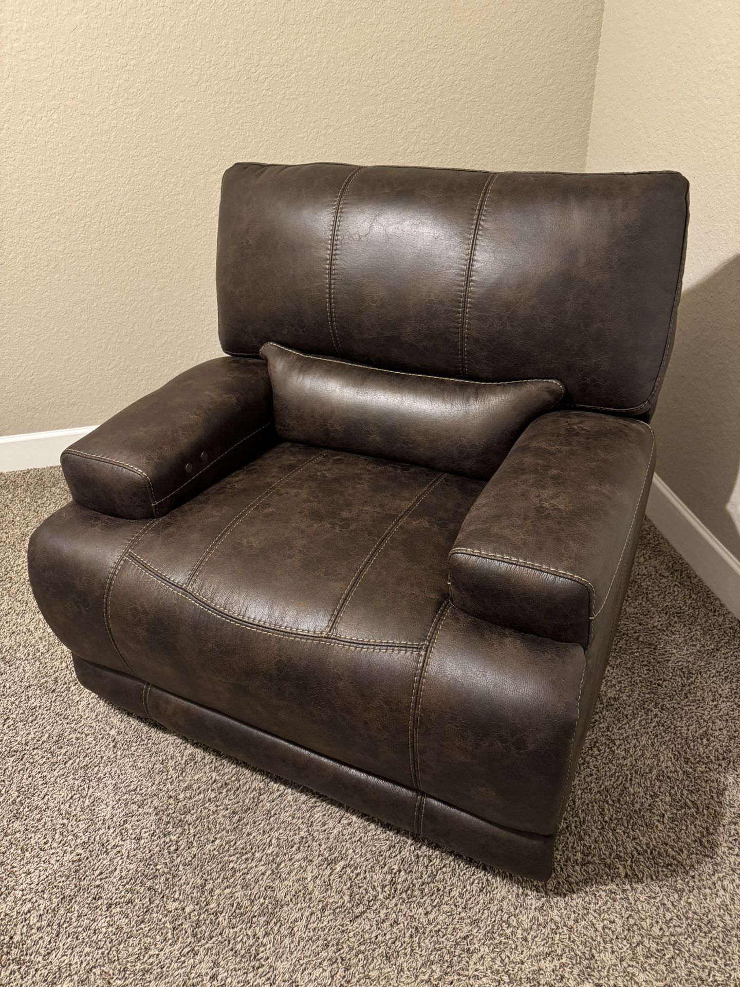 Dark Brown Electrical Reclining Sofa
