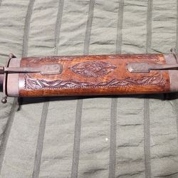 Vintage Indian Wood And Brass 75 OBO