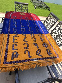 Authentic Armenian Alphabet Rug
