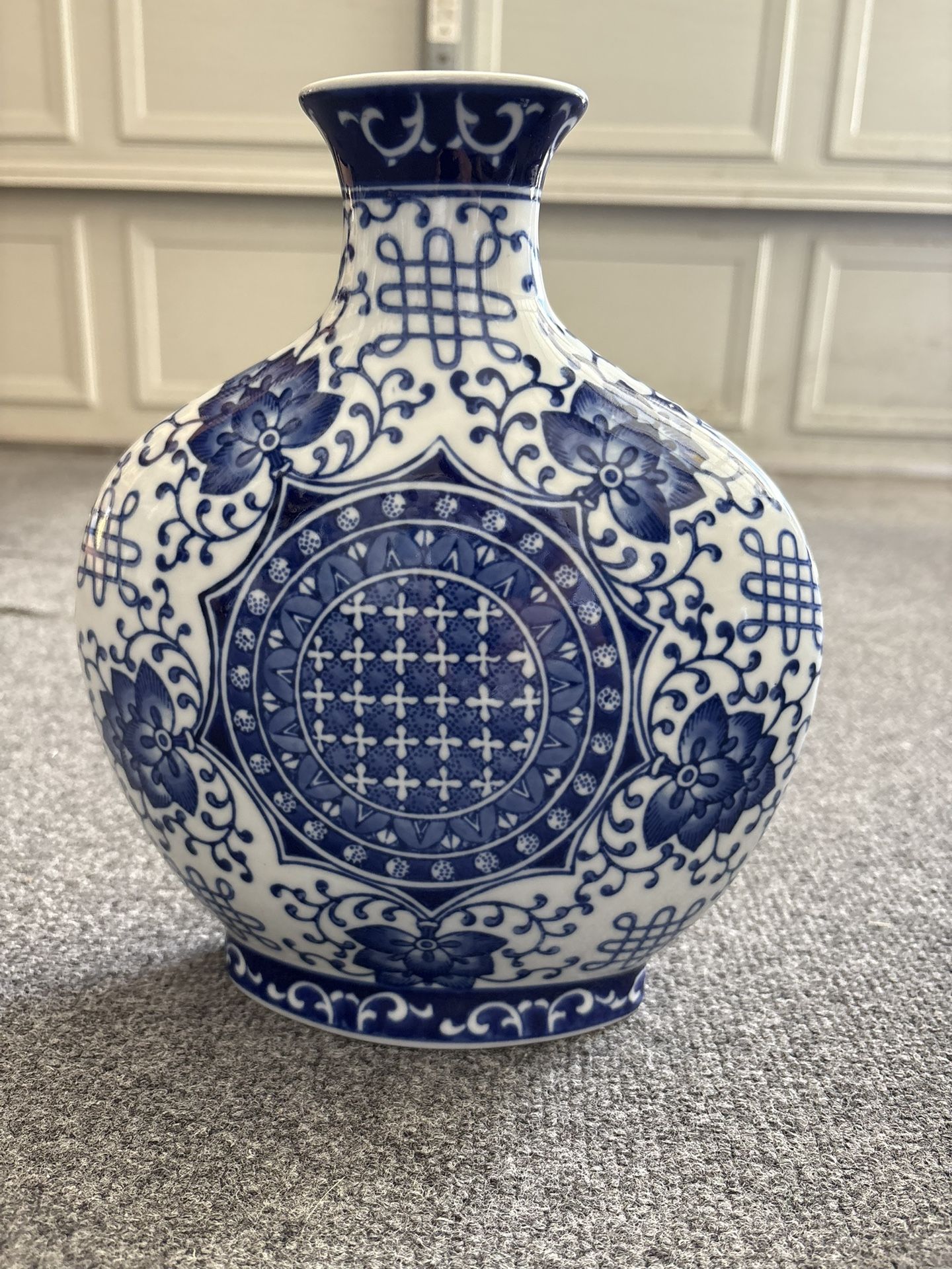$30 EACH. Blue & White Fishbowl Planter Pot, Asian Chinese Chinoiserie Oriental Flower Vase, Ginger Jar Or Antique Lamp.