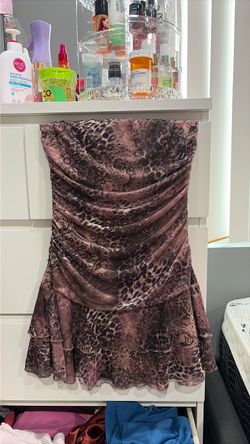 Strapless Ruched Mini Dress