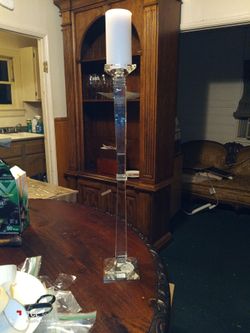 Glass candle holder tall