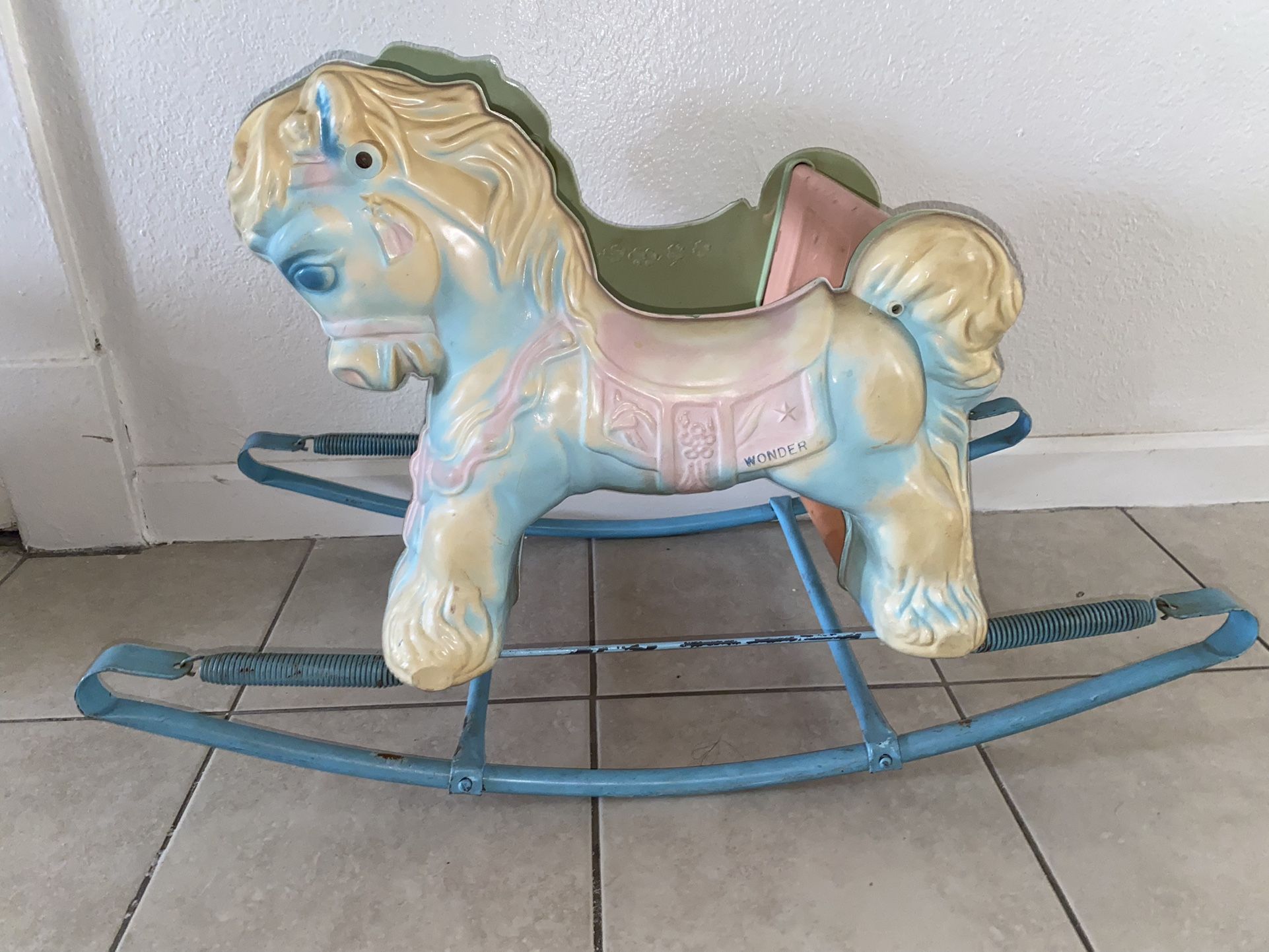Vintage 1950s Wonder Shoo Fly Rocking/spring Horse
