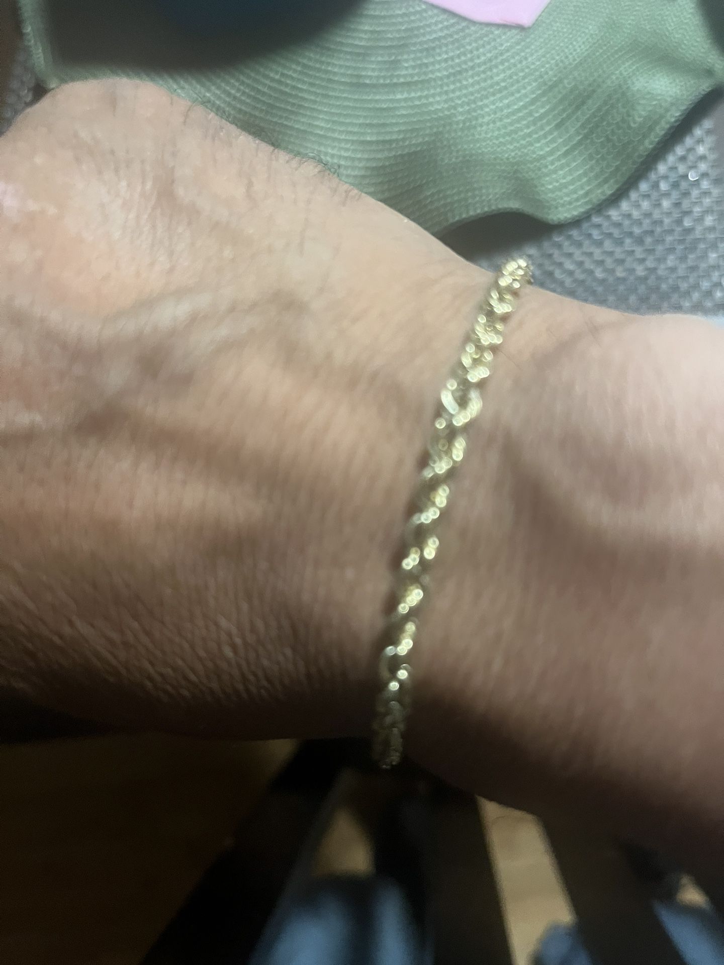 14k Gold Rope Bracelet 