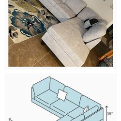 New Sectional And Ottoman 