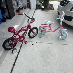 10” Girls Bike And 12” Boys Bike