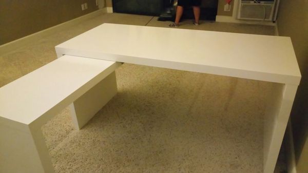 Ikea Malm Desk With Pull Out Panel White 59 1 2x25 5 8 For Sale