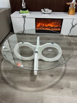 Mesa de centro redondo de aros