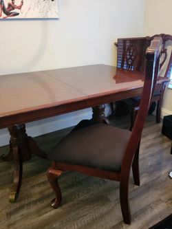 Antique Table And 3 Chairs